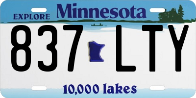 MN license plate 837LTY