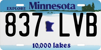 MN license plate 837LVB