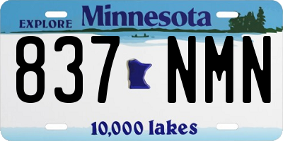MN license plate 837NMN