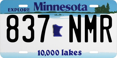 MN license plate 837NMR