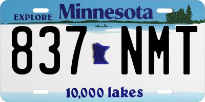 MN license plate 837NMT