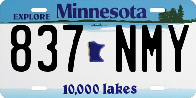 MN license plate 837NMY