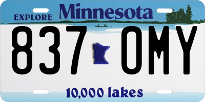 MN license plate 837OMY