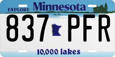 MN license plate 837PFR