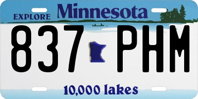 MN license plate 837PHM