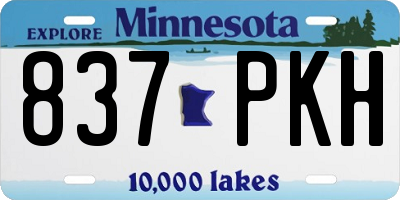 MN license plate 837PKH