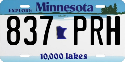 MN license plate 837PRH