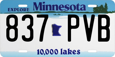 MN license plate 837PVB
