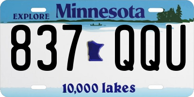 MN license plate 837QQU