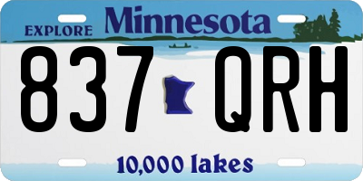 MN license plate 837QRH