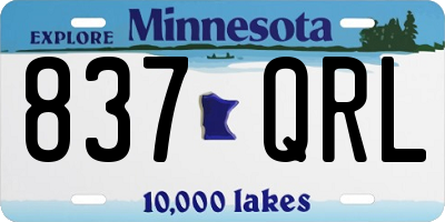 MN license plate 837QRL