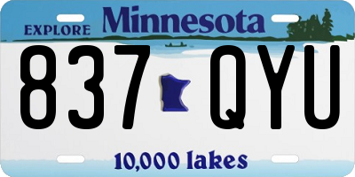 MN license plate 837QYU