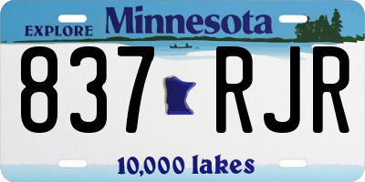 MN license plate 837RJR