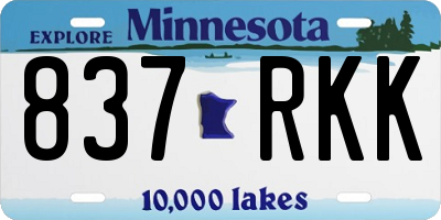 MN license plate 837RKK