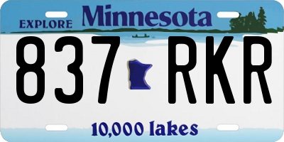 MN license plate 837RKR