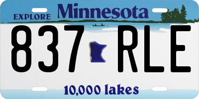MN license plate 837RLE