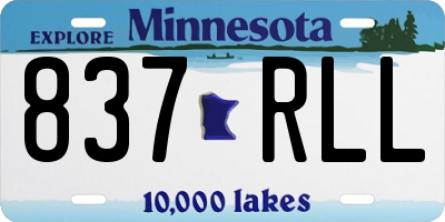 MN license plate 837RLL
