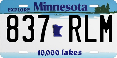 MN license plate 837RLM
