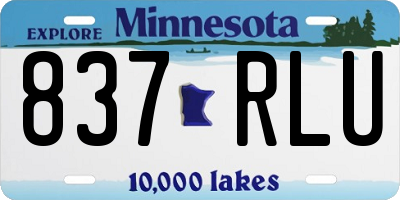 MN license plate 837RLU