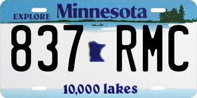 MN license plate 837RMC