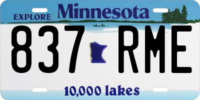 MN license plate 837RME