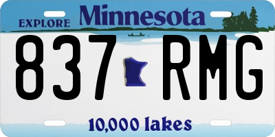 MN license plate 837RMG