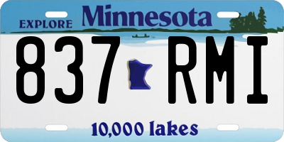 MN license plate 837RMI