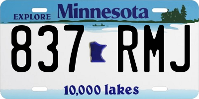 MN license plate 837RMJ