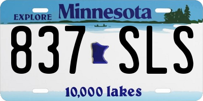 MN license plate 837SLS