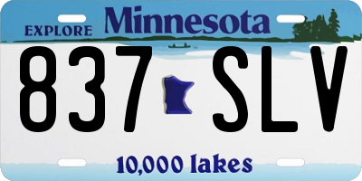 MN license plate 837SLV
