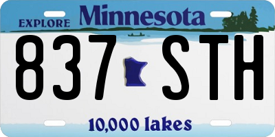 MN license plate 837STH