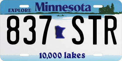 MN license plate 837STR
