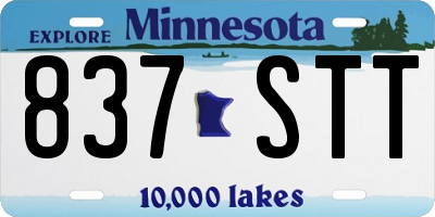 MN license plate 837STT