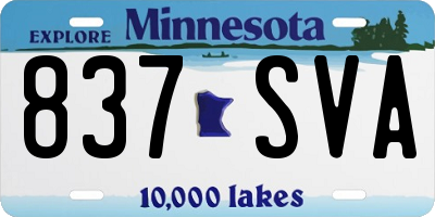 MN license plate 837SVA