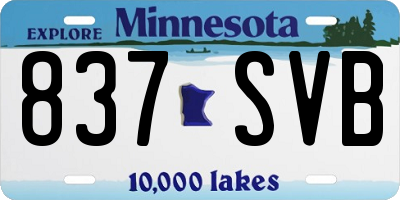 MN license plate 837SVB