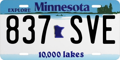 MN license plate 837SVE