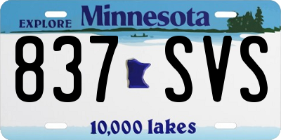 MN license plate 837SVS