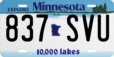 MN license plate 837SVU