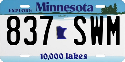 MN license plate 837SWM