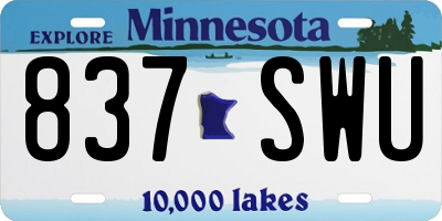 MN license plate 837SWU