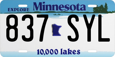 MN license plate 837SYL