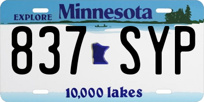 MN license plate 837SYP