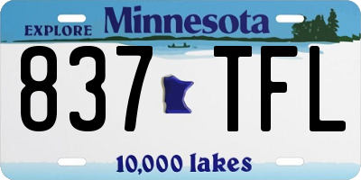 MN license plate 837TFL