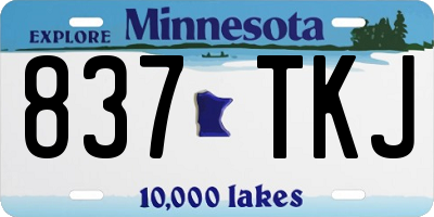 MN license plate 837TKJ