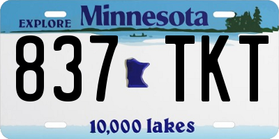 MN license plate 837TKT