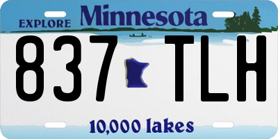 MN license plate 837TLH