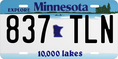 MN license plate 837TLN