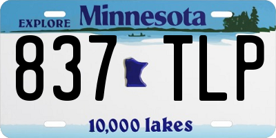 MN license plate 837TLP