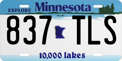 MN license plate 837TLS