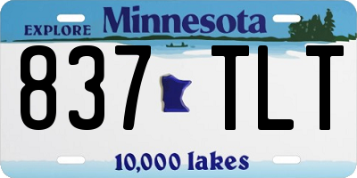 MN license plate 837TLT